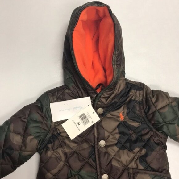 Polo Ralph Lauren Baby Boys Matte Microfiber Camo-Print Bunting Coat - Picture 4 of 8